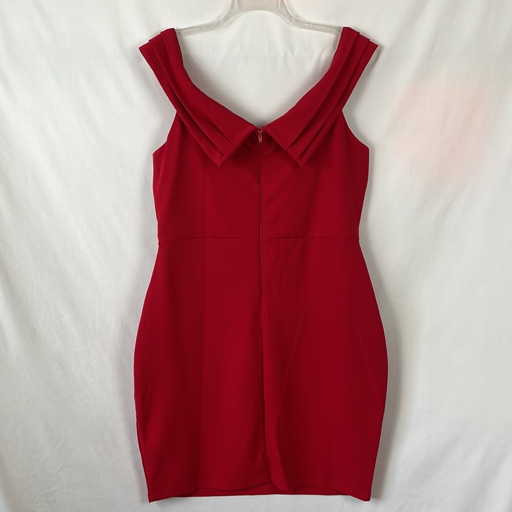 NWT Windsor Fire Engine Red Off the Shoulder Bodycon Dress - Size 2X - Picture 5 of 15